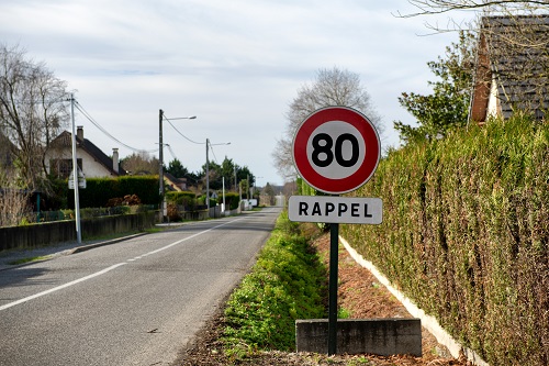 Panneau 80 km/h rappel