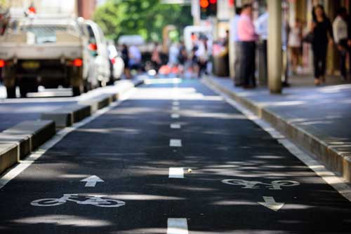 Piste à double sens cyclable